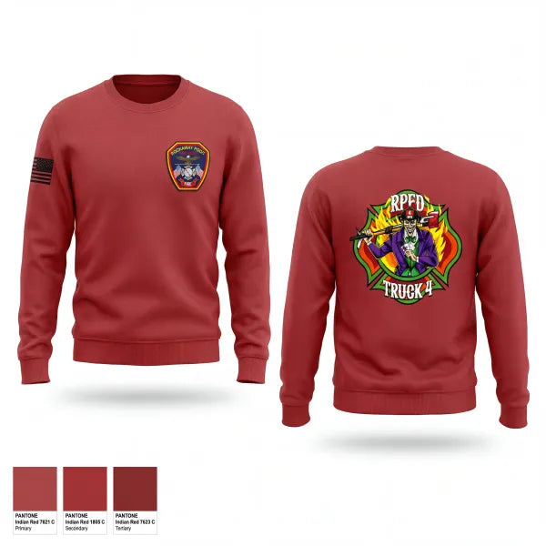 Crew Neck Sweatshirt, Rockaway Point FD, Fire Department, Teamtime, Team time, sublimation, custom sports apparel, team uniforms, spirit wear, spiritwear, sports uniforms, custom shirts, team store, custom team store, fundraiser sports, apparel fundraiser