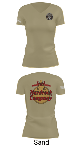 Women's Short Sleeve Vneck Shirt, Hardrock Company, Army, Teamtime, Team time, sublimation, custom sports apparel, team uniforms, spirit wear, spiritwear, sports uniforms, custom shirts, team store, custom team store, fundraiser sports, apparel fundraiser