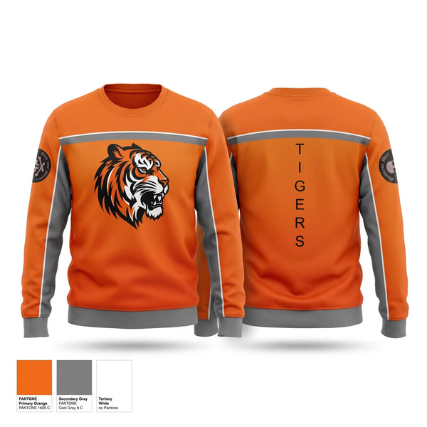 Crew Neck Sweatshirt, HERRIN TIGERS CROSS COUNTRY, Cross Country, Teamtime, Team time, sublimation, custom sports apparel, team uniforms, spirit wear, spiritwear, sports uniforms, custom shirts, team store, custom team store, fundraiser sports, apparel fundraiser