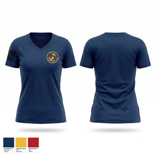Womens Short Sleeve Vneck Shirt, NMOTC ASTC, Navy, Teamtime, Team time, sublimation, custom sports apparel, team uniforms, spirit wear, spiritwear, sports uniforms, custom shirts, team store, custom team store, fundraiser sports, apparel fundraiser