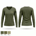 OSD 69456193 Women's Long Sleeve V-neck Shirt - 1