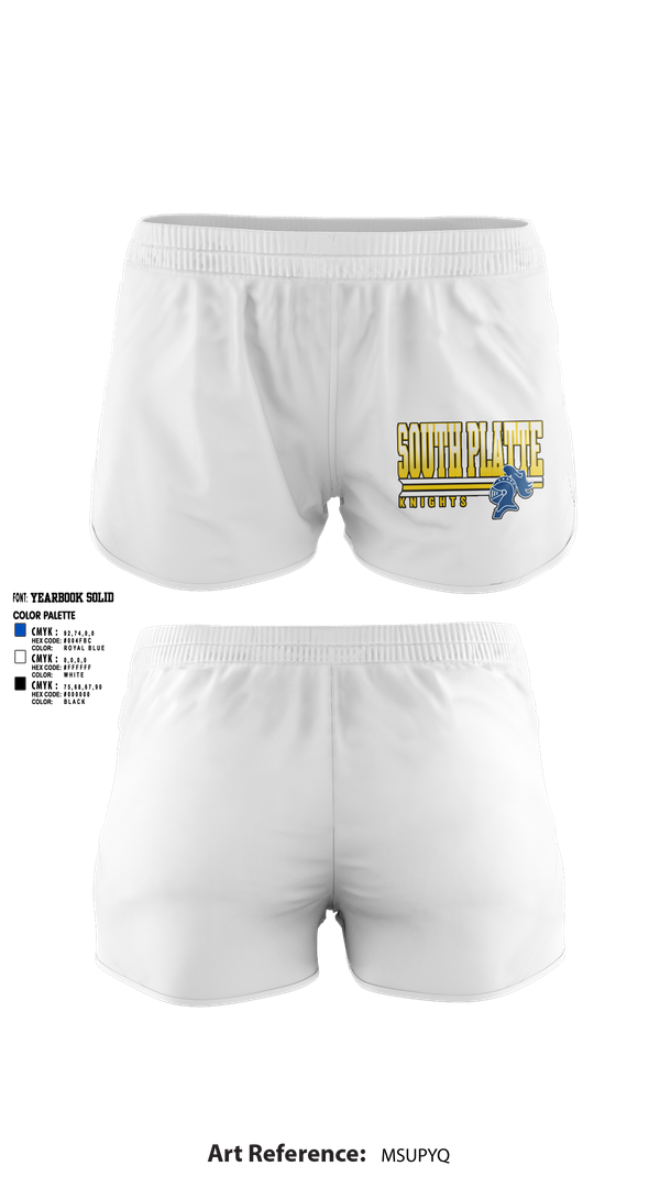 Womens Shorts, South Platte Knights Volleyball, Women's Volleyball, Teamtime, Team time, sublimation, custom sports apparel, team uniforms, spirit wear, spiritwear, sports uniforms, custom shirts, team store, custom team store, fundraiser sports, apparel fundraiser
