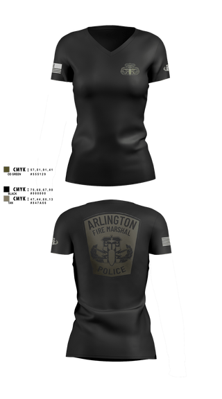 Womens Short Sleeve Vneck Shirt, Arlington County Bomb Squad, Fire Department, Teamtime, Team time, sublimation, custom sports apparel, team uniforms, spirit wear, spiritwear, sports uniforms, custom shirts, team store, custom team store, fundraiser sports, apparel fundraiser