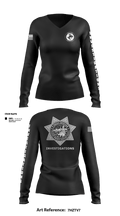 Clovis Police Department General Investigations Division 15035730 Women's Long Sleeve V-neck Shirt - 34