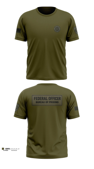 Old School Cotton Feel Shirt, Federal bureau of prions, Police, Teamtime, Team time, sublimation, custom sports apparel, team uniforms, spirit wear, spiritwear, sports uniforms, custom shirts, team store, custom team store, fundraiser sports, apparel fundraiser
