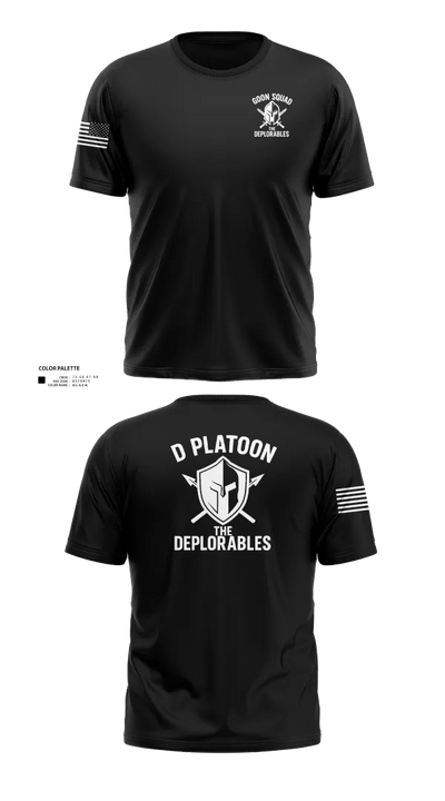 D Platoon 37319682 Short Sleeve Performance Shirt - 100