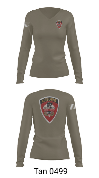 101st Airborne 37445934 Women's Long Sleeve V-neck Shirt - 77