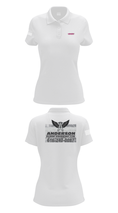 Anderson Floor Covering 8318622 Women's Short Sleeve Performance Polo  - 17