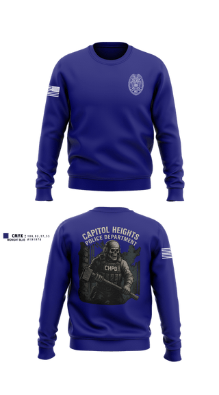 Crew Neck Sweatshirt, Capitol Heights Police Dept., Police, Teamtime, Team time, sublimation, custom sports apparel, team uniforms, spirit wear, spiritwear, sports uniforms, custom shirts, team store, custom team store, fundraiser sports, apparel fundraiser