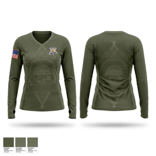 Womens Long Sleeve Vneck Shirt, Crawford county investigations bureau, Police, Teamtime, Team time, sublimation, custom sports apparel, team uniforms, spirit wear, spiritwear, sports uniforms, custom shirts, team store, custom team store, fundraiser sports, apparel fundraiser