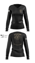 D Platoon 90907494 Women's Long Sleeve V-neck Shirt - 100