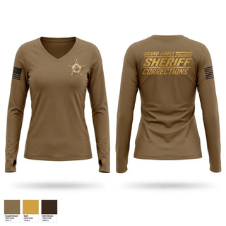 Womens Long Sleeve Vneck Shirt, GFCCC, Police, Teamtime, Team time, sublimation, custom sports apparel, team uniforms, spirit wear, spiritwear, sports uniforms, custom shirts, team store, custom team store, fundraiser sports, apparel fundraiser