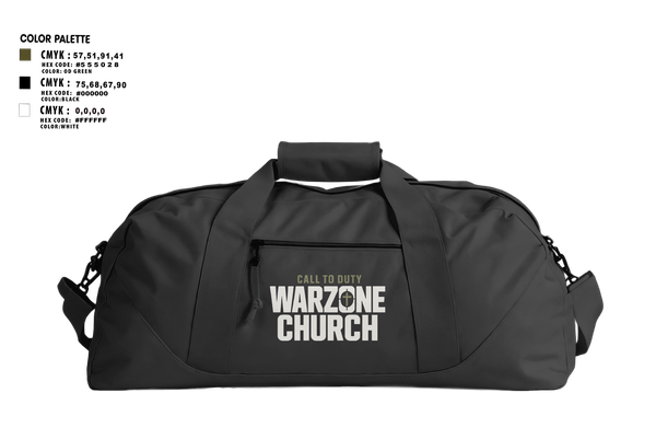 Duffle Bag, Warzone Church, , Teamtime, Team time, sublimation, custom sports apparel, team uniforms, spirit wear, spiritwear, sports uniforms, custom shirts, team store, custom team store, fundraiser sports, apparel fundraiser
