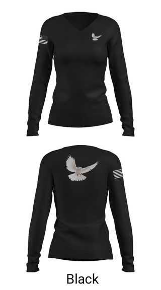 Women's Long Sleeve Vneck Shirt, EL SHAMAH CAREEL SHAMAH CARE, , Teamtime, Team time, sublimation, custom sports apparel, team uniforms, spirit wear, spiritwear, sports uniforms, custom shirts, team store, custom team store, fundraiser sports, apparel fundraiser