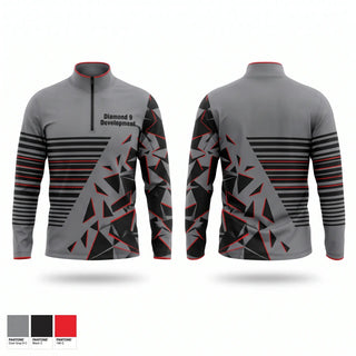 Quarter Zip Jacket, Diamond 9 Development, Baseball, Teamtime, Team time, sublimation, custom sports apparel, team uniforms, spirit wear, spiritwear, sports uniforms, custom shirts, team store, custom team store, fundraiser sports, apparel fundraiser