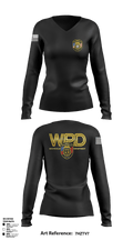 WHITEVILLE POLICE DEPARTMENT 83798518 Women's Long Sleeve V-neck Shirt - 1