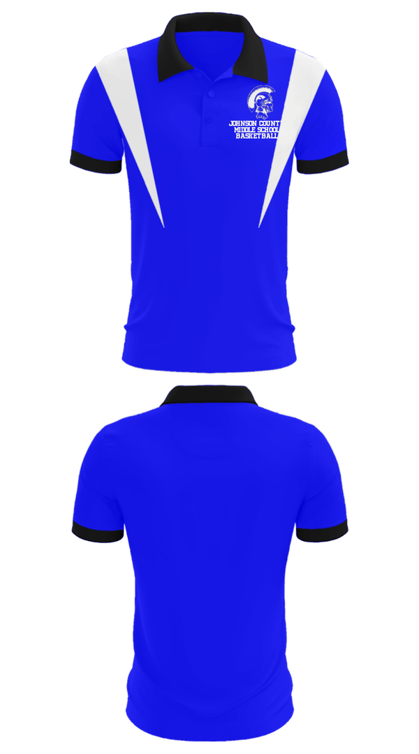 Short Sleeve Performance Polo, Johnson County Middle School Basketball, Women's Basketball, Teamtime, Team time, sublimation, custom sports apparel, team uniforms, spirit wear, spiritwear, sports uniforms, custom shirts, team store, custom team store, fundraiser sports, apparel fundraiser