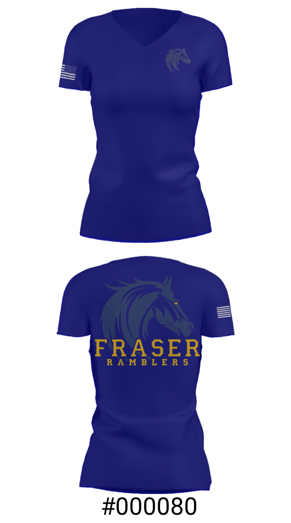 Women's Short Sleeve Vneck Shirt, Frazer High School, Spirit Store, Teamtime, Team time, sublimation, custom sports apparel, team uniforms, spirit wear, spiritwear, sports uniforms, custom shirts, team store, custom team store, fundraiser sports, apparel fundraiser