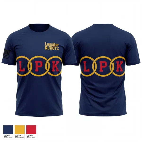 Short Sleeve Performance Shirt, Lassiter NJROTC, Navy, Teamtime, Team time, sublimation, custom sports apparel, team uniforms, spirit wear, spiritwear, sports uniforms, custom shirts, team store, custom team store, fundraiser sports, apparel fundraiser