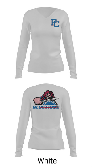 Womens Long Sleeve Vneck Shirt, PC ROTC, Army, Teamtime, Team time, sublimation, custom sports apparel, team uniforms, spirit wear, spiritwear, sports uniforms, custom shirts, team store, custom team store, fundraiser sports, apparel fundraiser