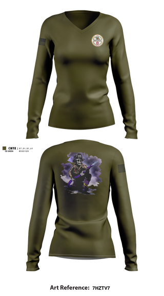 Womens Long Sleeve Vneck Shirt, North Apollo VFD, Fire Department, Teamtime, Team time, sublimation, custom sports apparel, team uniforms, spirit wear, spiritwear, sports uniforms, custom shirts, team store, custom team store, fundraiser sports, apparel fundraiser