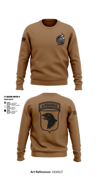 2nd Flt Platoon, B/101 Avn Regt, 101st ABN DIV 10364958 Crew Neck Sweatshirt - 1