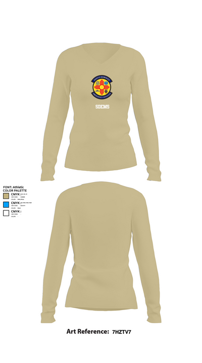 SDEMS 60434745 Women's Long Sleeve V-neck Shirt - 82