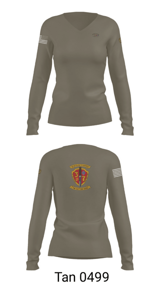 Women's Long Sleeve Vneck Shirt, 3rd. Battalion 7th. Marines, Marines, Teamtime, Team time, sublimation, custom sports apparel, team uniforms, spirit wear, spiritwear, sports uniforms, custom shirts, team store, custom team store, fundraiser sports, apparel fundraiser