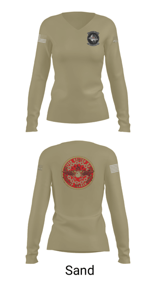Women's Long Sleeve Vneck Shirt, , Navy, Teamtime, Team time, sublimation, custom sports apparel, team uniforms, spirit wear, spiritwear, sports uniforms, custom shirts, team store, custom team store, fundraiser sports, apparel fundraiser