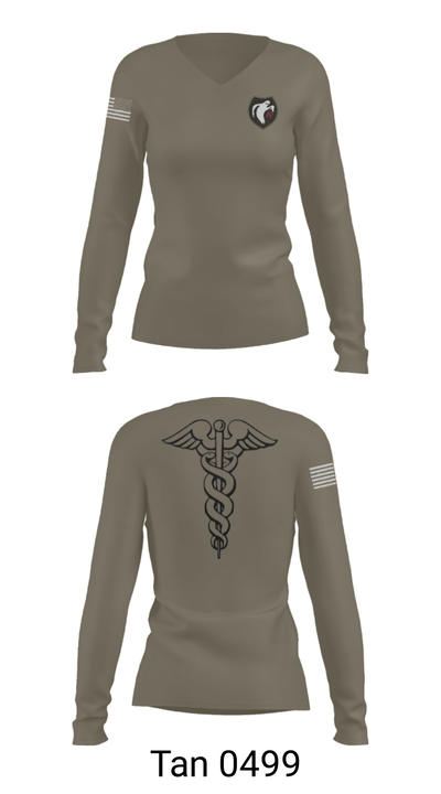 8 Psychological Operations Group (Airborne) 92417947 Women's Long Sleeve V-neck Shirt - 39