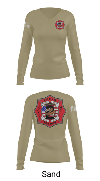 Women's Long Sleeve Vneck Shirt, Group 2, Fire Department, Teamtime, Team time, sublimation, custom sports apparel, team uniforms, spirit wear, spiritwear, sports uniforms, custom shirts, team store, custom team store, fundraiser sports, apparel fundraiser