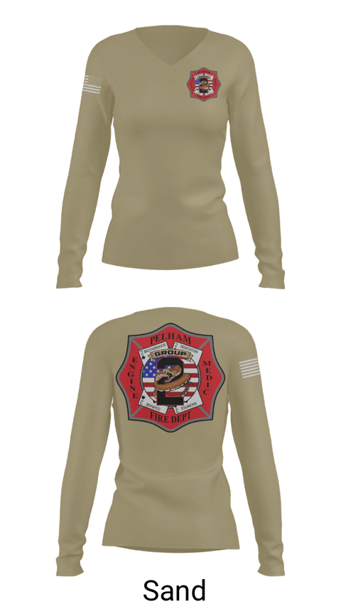 Women's Long Sleeve Vneck Shirt, Group 2, Fire Department, Teamtime, Team time, sublimation, custom sports apparel, team uniforms, spirit wear, spiritwear, sports uniforms, custom shirts, team store, custom team store, fundraiser sports, apparel fundraiser