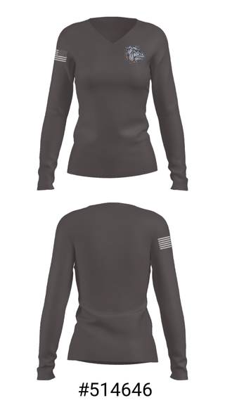 Women's Long Sleeve Vneck Shirt, Summerfield High School, Spirit Store, Teamtime, Team time, sublimation, custom sports apparel, team uniforms, spirit wear, spiritwear, sports uniforms, custom shirts, team store, custom team store, fundraiser sports, apparel fundraiser