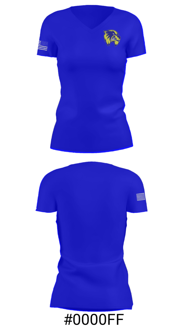 Women's Short Sleeve Vneck Shirt, Quitman High School, Spirit Store, Teamtime, Team time, sublimation, custom sports apparel, team uniforms, spirit wear, spiritwear, sports uniforms, custom shirts, team store, custom team store, fundraiser sports, apparel fundraiser