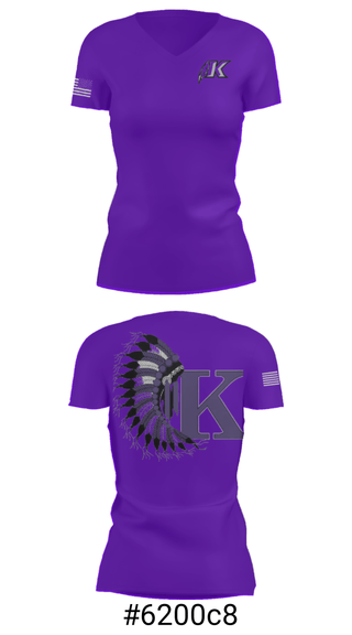 Women's Short Sleeve Vneck Shirt, Keokuk High School, Spirit Store, Teamtime, Team time, sublimation, custom sports apparel, team uniforms, spirit wear, spiritwear, sports uniforms, custom shirts, team store, custom team store, fundraiser sports, apparel fundraiser