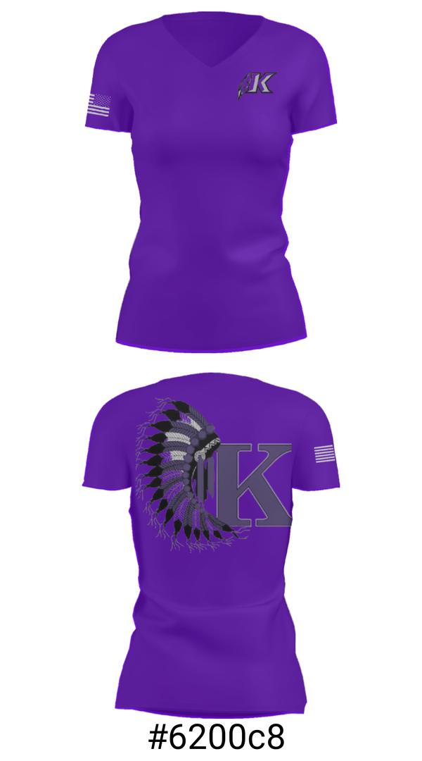 Women's Short Sleeve Vneck Shirt, Keokuk High School, Spirit Store, Teamtime, Team time, sublimation, custom sports apparel, team uniforms, spirit wear, spiritwear, sports uniforms, custom shirts, team store, custom team store, fundraiser sports, apparel fundraiser