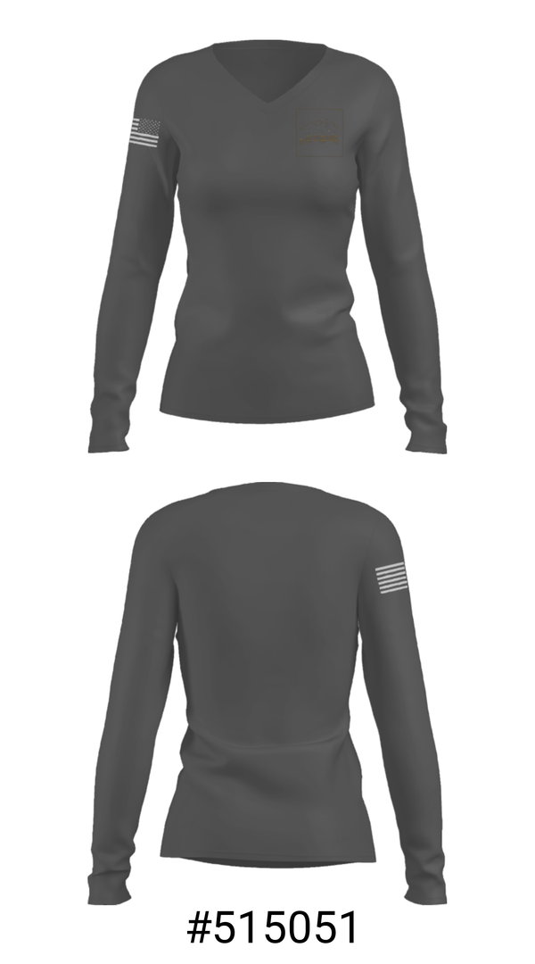 Women's Long Sleeve Vneck Shirt, Vazquez Decks LLC, , Teamtime, Team time, sublimation, custom sports apparel, team uniforms, spirit wear, spiritwear, sports uniforms, custom shirts, team store, custom team store, fundraiser sports, apparel fundraiser
