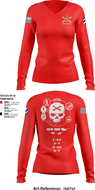 Women's Long Sleeve Vneck Shirt, 1-41 FA, Army, Teamtime, Team time, sublimation, custom sports apparel, team uniforms, spirit wear, spiritwear, sports uniforms, custom shirts, team store, custom team store, fundraiser sports, apparel fundraiser