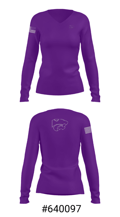 Aragon wildcats 68195554 Women's Long Sleeve V-neck Shirt - 20