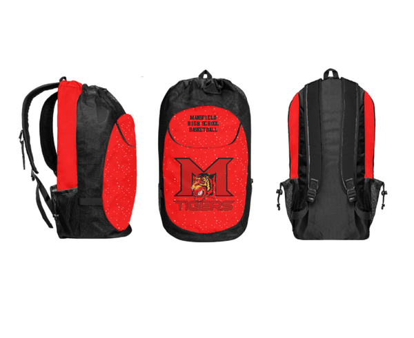 Gear Bag, Mansfield High School Basketball, Men's Basketball, Teamtime, Team time, sublimation, custom sports apparel, team uniforms, spirit wear, spiritwear, sports uniforms, custom shirts, team store, custom team store, fundraiser sports, apparel fundraiser