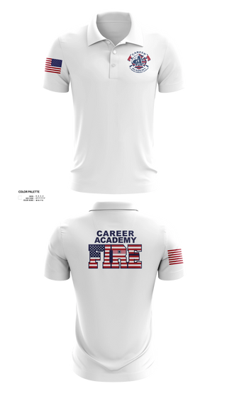 Short Sleeve Performance Polo, FWCS Career Academy, Fire Department, Teamtime, Team time, sublimation, custom sports apparel, team uniforms, spirit wear, spiritwear, sports uniforms, custom shirts, team store, custom team store, fundraiser sports, apparel fundraiser