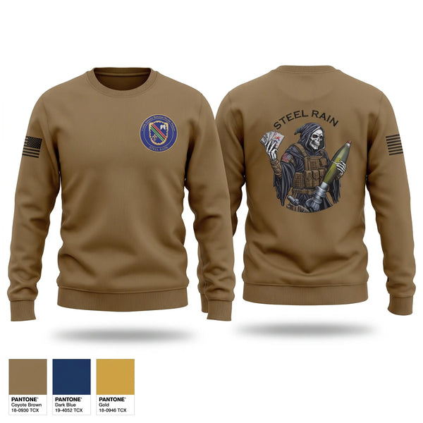 Crew Neck Sweatshirt, 1/160th HHC MORTARS, Army, Teamtime, Team time, sublimation, custom sports apparel, team uniforms, spirit wear, spiritwear, sports uniforms, custom shirts, team store, custom team store, fundraiser sports, apparel fundraiser