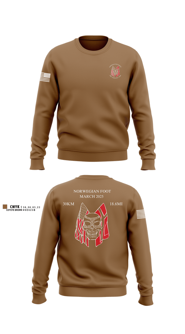 Crew Neck Sweatshirt, Forged Gold Battalion, Army, Teamtime, Team time, sublimation, custom sports apparel, team uniforms, spirit wear, spiritwear, sports uniforms, custom shirts, team store, custom team store, fundraiser sports, apparel fundraiser