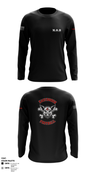 Long Sleeve Performance Shirt, Eastbrook Football, Army, Teamtime, Team time, sublimation, custom sports apparel, team uniforms, spirit wear, spiritwear, sports uniforms, custom shirts, team store, custom team store, fundraiser sports, apparel fundraiser