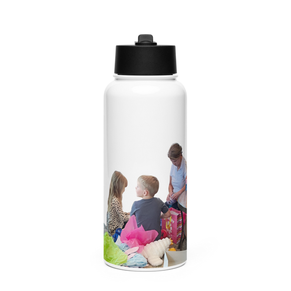1st Infantry Division 12539986 Stainless Steel Water Bottle with a Straw Lid
