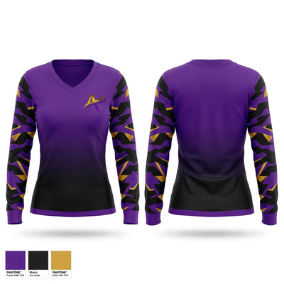Ashland Middle School Women's Long Sleeve V-neck Shirt - 1