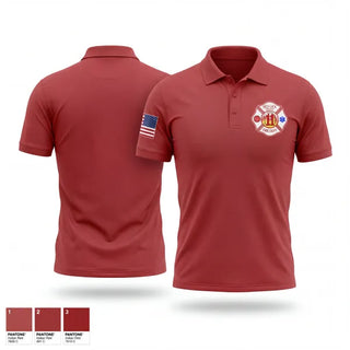 Short Sleeve Performance Polo, Red Lick VFD, Fire Department, Teamtime, Team time, sublimation, custom sports apparel, team uniforms, spirit wear, spiritwear, sports uniforms, custom shirts, team store, custom team store, fundraiser sports, apparel fundraiser