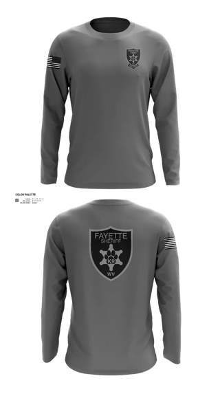 Long Sleeve Performance Shirt, Fayette County Sheriff WV, Police, Teamtime, Team time, sublimation, custom sports apparel, team uniforms, spirit wear, spiritwear, sports uniforms, custom shirts, team store, custom team store, fundraiser sports, apparel fundraiser