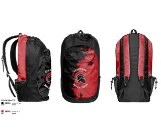 Gear Bag, Spartans, Men's Basketball, Teamtime, Team time, sublimation, custom sports apparel, team uniforms, spirit wear, spiritwear, sports uniforms, custom shirts, team store, custom team store, fundraiser sports, apparel fundraiser