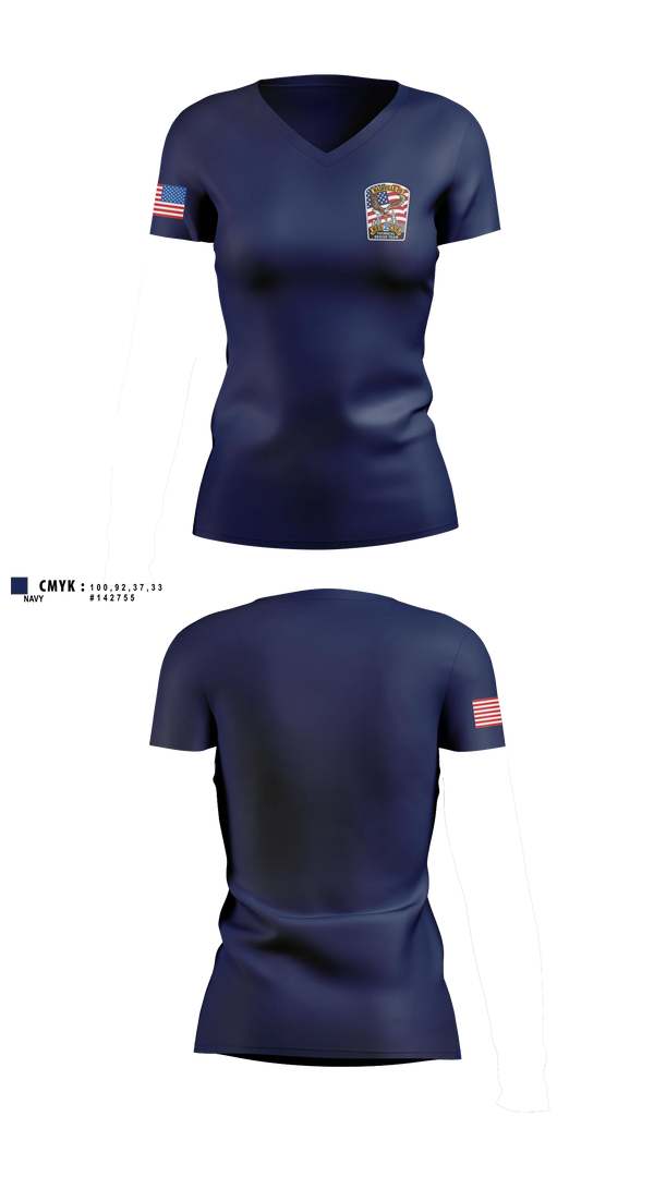 Womens Short Sleeve Vneck Shirt, Rescue 2, Fire Department, Teamtime, Team time, sublimation, custom sports apparel, team uniforms, spirit wear, spiritwear, sports uniforms, custom shirts, team store, custom team store, fundraiser sports, apparel fundraiser